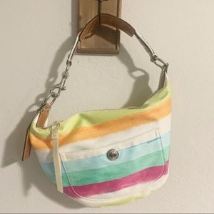 🌟HP🌟Coach watercolor rainbow stripe bag